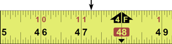 meter tape measure reading